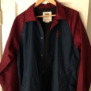 Burgundy/Navy Vans Windbreaker
